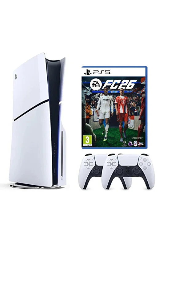 Sony Playstation 5 Slim cdli +2.kol Dualsense +Ps5 FC26