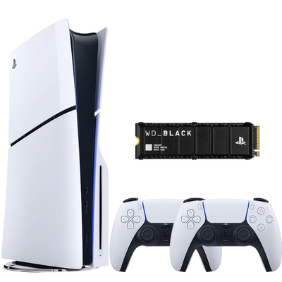 Sony Playstation 5 slim cd model + 2.Dualsense + Western Digital Black  4.0 2 TB M.2 SSD