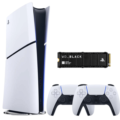 Sony  Slim Dijital Edition  Oyun Konsolu + 2. dualsense + Western Digital Black  4.0 2 TB M.2 SSD