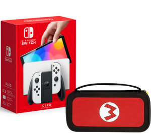 Nintendo Switch Oled Siyah Beyaz + Nintendo Deluxe Konsol Kılıfı